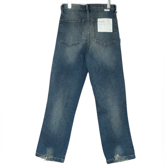 BOYISH: Carter High-rise Straight Ankle Jeans - Picture 7 of 8